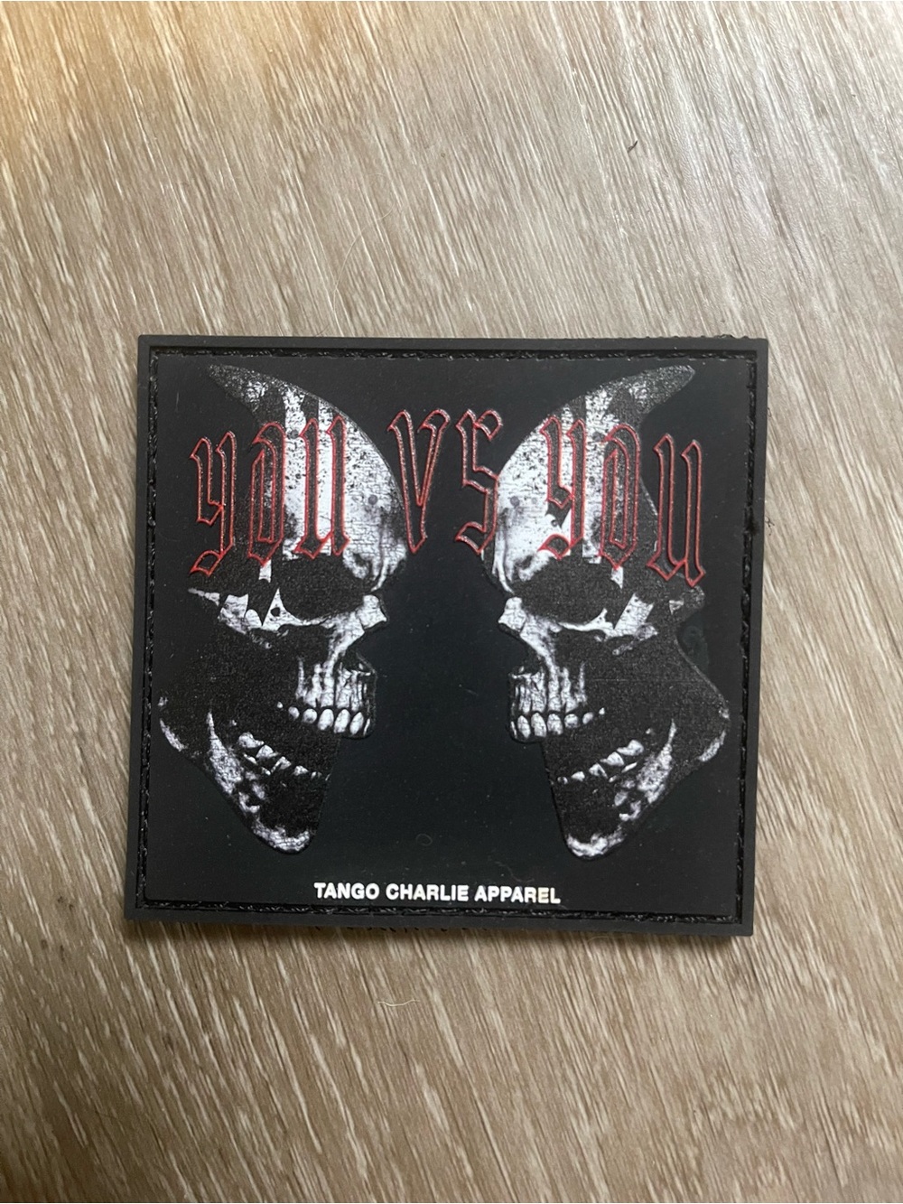 You Vs You' Skull Velcro Patch